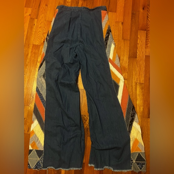 Free People “Stick by Your Side” patched wide-leg jean - Picture 3 of 5